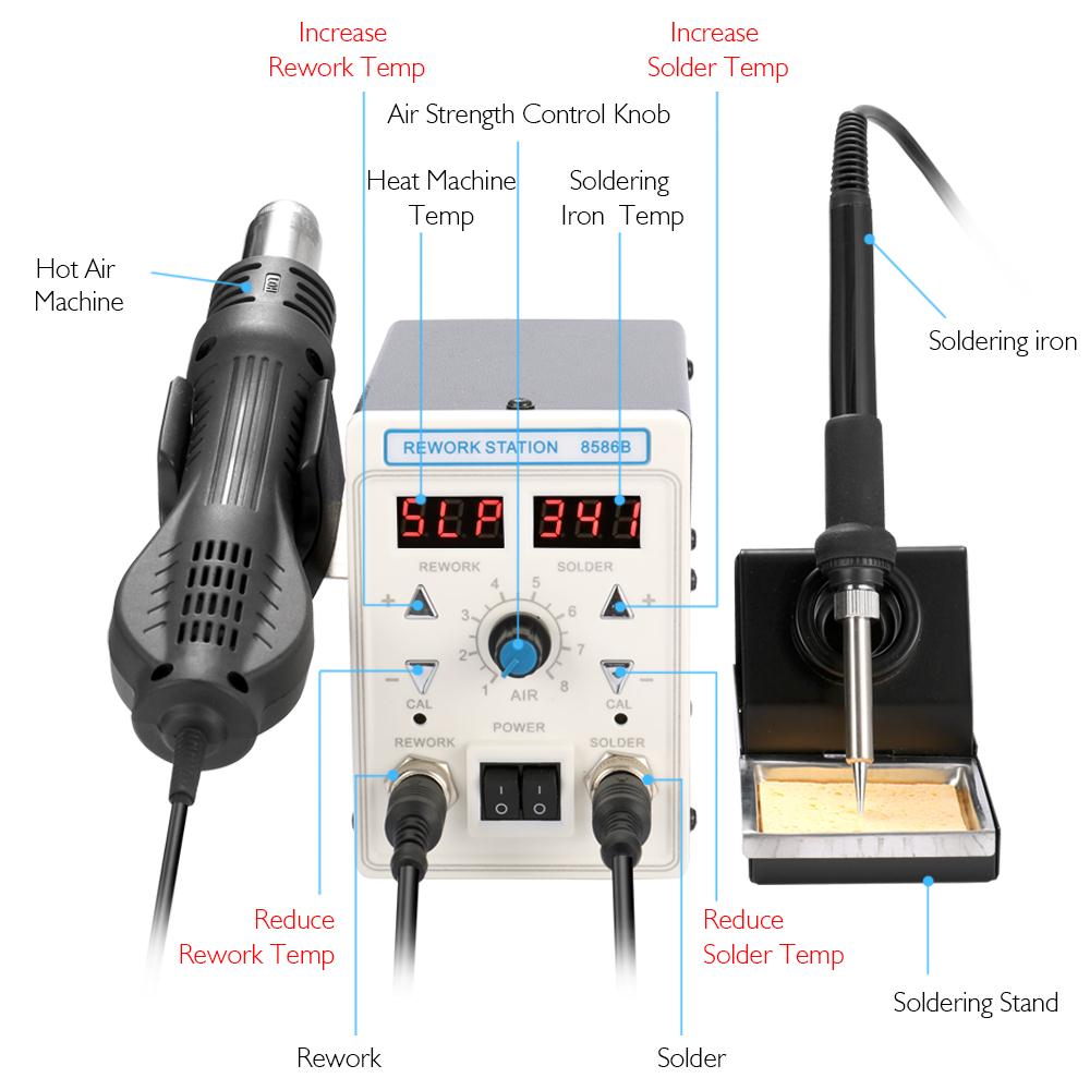 APD-8586B 750W Digitale ESD 2- – 2 In 1 Soldering Rework Station 750W Bewertung und Preis