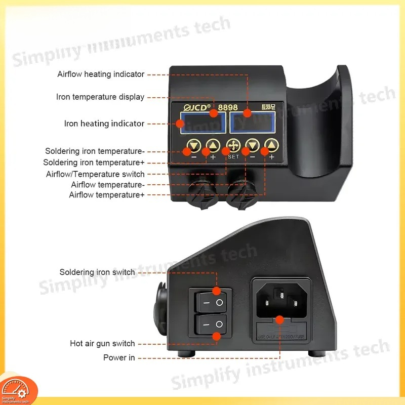 8898 Lötstation 750W 2-in-1 Lö – 2 In 1 Soldering Rework Station 750W Bewertung und Preis