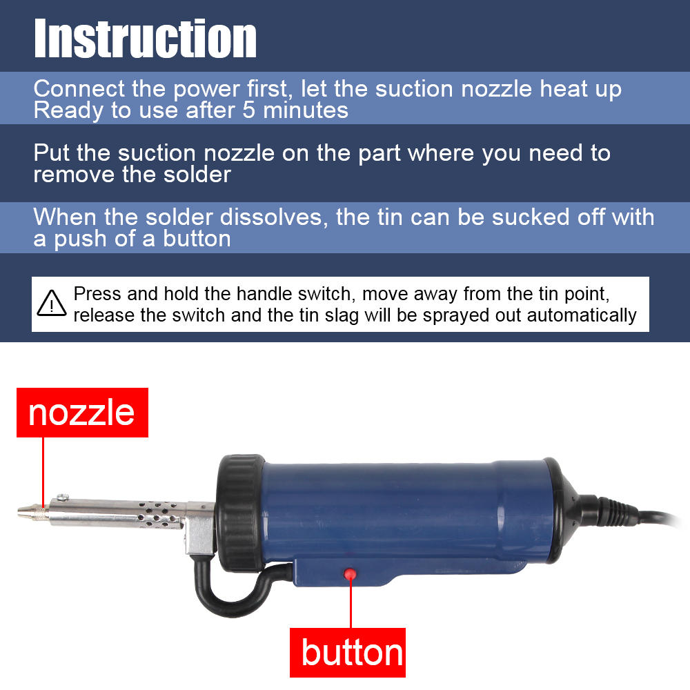 Automatische Entlötpumpe mit 3 – Desoldering Pump Electric Vacuum Station Bewertung und Preis
